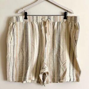 Lucky Brand Paperbag Striped Shorts Womens 2XL